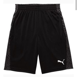 Puma Black and Grey Youth XL Athletic Basketball Shorts